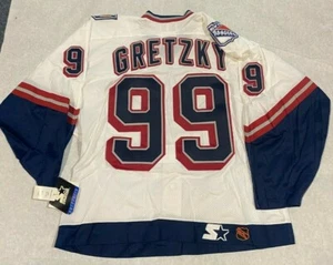 Rare Wayne Gretzky Authentic WHITE STATUE OF LIBERTY STARTER JERSEY SIZE 54  - Picture 1 of 10
