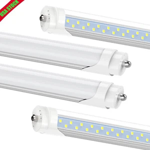 4~48 Pack FA8 Single Pin 50W 8FT LED Tube Light Bulbs 5000K Frosted/Clear Cover - Picture 1 of 10