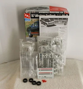1967 Mustang GT Fastback 1:25 AMT Ertl Model Kit#6831 Open Box Complete - Picture 1 of 5