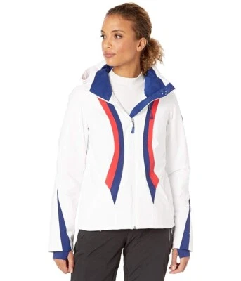 Obermeyer X1502 Womens White/Multi Jette Hooded Jacket Size 12 - Image 1 of 4