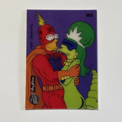 1994 Skybox The Simpsons Series II Lenticular Wiggle Larva Kiss Card #W5 - Image 1 of 2