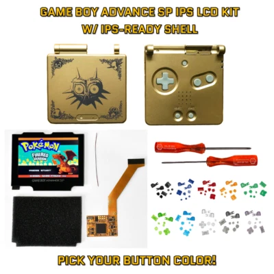 Game Boy Advance SP GBA SP IPS 101 LCD Full KIT W/ PRE CUT SHELL - Majora's Mask - Image 1 of 4