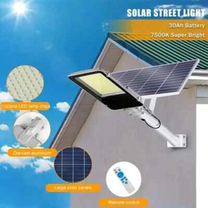 Commercial Solar Street Lights Outdoor Dusk to Dawn Solar High Bright Aluminum - Picture 1 of 15