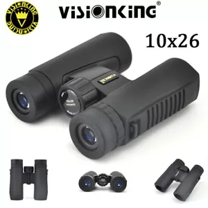 VisionKing 10x26 Zoom Black Binoculars Optic Scope Bird Watching Hunting Camping - Picture 1 of 7