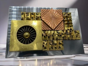 Mid Century Modern MCM Abstract Brass Metal Wall Art Done In A Paul Evan’s Style - Picture 1 of 15