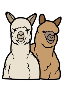 Autoaufkleber Sticker Alpaka Tier Aufkleber 9X9 cm - Bild 1 von 10