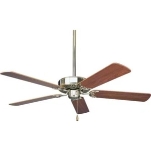 Progress Lighting Ceiling Fan 13.5" x 52" Indoor 5-Blade Pull Chain in Brown - Picture 1 of 7