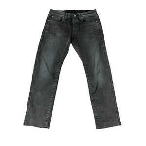 Pantalones de mezclilla para hombre G-Star ajustados gris carbón desteñidos elásticos 3301 W32 L30 * - Imagen 1 de 17