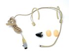 Beige Headset Microphone with TA3F Connector fits AKG Samson Wireless Mic System
