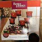 Better Home and Gardens Holly & Berries 6-Tealight Centerpiece Candle  #104