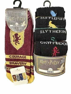 Primark Harry Potter Houses style socks & shoe liners bundle 8 pairs BNWT - Image 1 of 3
