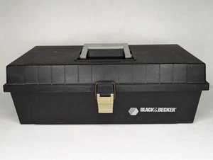 Black and Decker Tool Box / Tackle Box Black Plastic 15" - No tray - Picture 1 of 11