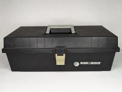Black and Decker Tool Box / Tackle Box Black Plastic 15" - No tray - Image 1 of 4