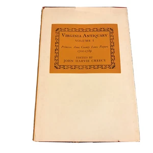 Virginia Antiquary Volume 1 Princess Anne County Loose Papers John Harvie Creecy - Bild 1 von 12