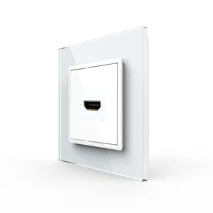LIVOLO HDMI 2.0 4K Wanddose 90° Winkel Anschlussbuchse Adapte Montage Weiß UP - Bild 1 von 8
