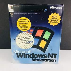 Microsoft Windows NT Workstation 4.0 CD versione completa vendita al dettaglio SIGILLATO LEGGERE DESCRIZIONE - Foto 1 di 16