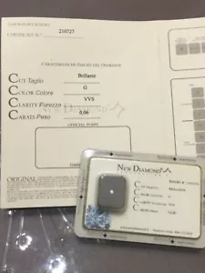 NEW DIAMOND CERTIFIED BLISTER SEALED BRILLIANT DIAMOND Ct.0.06G VVS - Picture 1 of 8