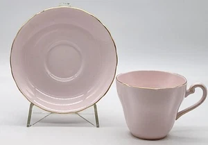 Tuscan Tea Cup & Saucer Duo (1) Pink Gold Fine English Bone China England 1950s - Bild 1 von 23