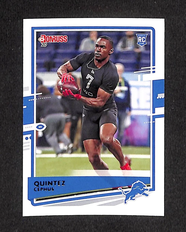 Quintez Cephus 2020 Donruss Rookie Card 280 Detroit Lions Wisconsin Badgers - Image 1 of 1