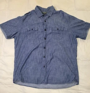 Mens John Bartlett consensus XL Blue Denim button down Shirt - Picture 1 of 8