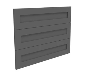House Beautiful Realm Wide Chest of Drawers Fronts - Carbon Grey Shaker - Picture 1 of 1