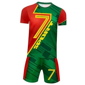 Boys Soccer Jerseys Kids Jersey Outfits Youth Football 5-6 Years Red-green - Picture 1 of 7