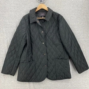 Steve & Barry's Coat Womens Extra Large Black Quilted Outfitters Snap Up Pockets - Picture 1 of 11