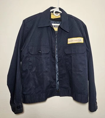 Винтажная мужская темно-синяя рабочая куртка McDonnell Douglas Corp. 40-42 с подкладкой  - Изображение 1 из 4