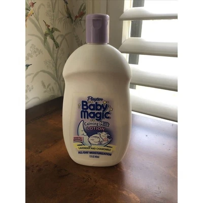 Loção calmante vintage 2003 Playtex Baby Magic leite lavanda camomila 11 oz esquerda - Imagem 1 de 4