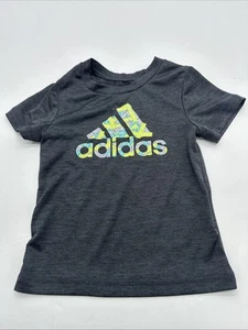 Adidas T-Shirt Youth Boy 12M Graphic Print Logo Gray ..#30592 - Picture 1 of 7