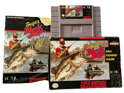 Super Black Bass Super Nintendo SNES Video Game With Box + Manual - Tested - Image 1 of 4