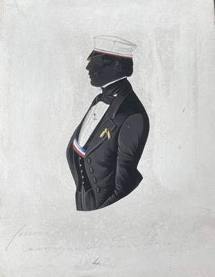 Silhouette Schattenriss Studentika ,1848,Originaler  guter Zustand,, feinst - Bild 1 von 4