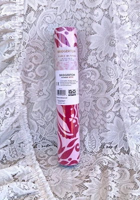 BRAND NEW Bridgerton Dark Pink Floral Table Runner 12 In X 25 Ft - Image 1 of 4