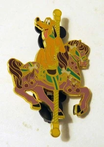 Disney Auctions Pin – Pluto Riding Carousel Horse – LE 1000 2004 - Picture 1 of 3