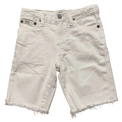 Polo Ralph Lauren Short Boys Size 6 The Sullivan Slim Denim Raw Hem White NWT - Image 1 of 4