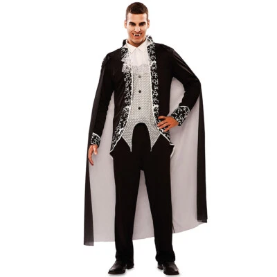 FYASA Vampir Kostüm Matt für Herren Gr. M/L Fledermaus Halloween Gothic Dracula