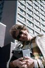 Vintage 35mm Slide PRETTY WOMAN CAT EYE SUN GLASSES CLUTCHES MOVIE CAMERA 1972