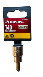 Husky T40 Tamper Proof Torx Bit Socket - 3/8" Drive - 564598