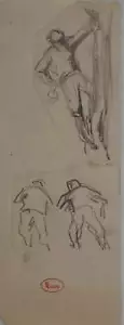 Maximilian LUCE: Die Bergleute, original signierte Zeichnung - Bild 1 von 5