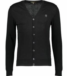 Roberto Cavalli cardigan Made in Italy Cotton&Cashmere Embroidered Logo - Picture 1 of 17