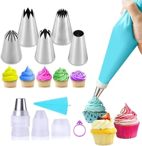Suuker Piping Bags and Tips Set, Large Pastry Tips and Pastry Bags, Frosting - Picture 1 of 12