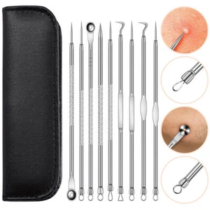 Acne Needle Pimple Popper Blackhead Remover Kit Tools Comedone Zit Extractor - Picture 1 of 11