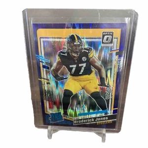 Broderick Jones 2023 Panini Donruss Optic Rated Rookie Purple Shock - Picture 1 of 2