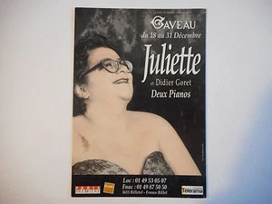 CARTE POSTALE PROMO : JULIETTE & GORET ♫♫ DEUX PIANOS - Picture 1 of 2