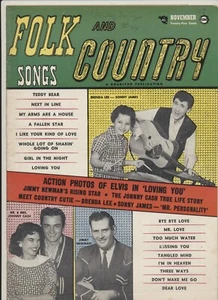 Folk and Country Songs Magazine Vol. 02 # 06 Nov 1957 Johnny Cash Jude Carter - Picture 1 of 3