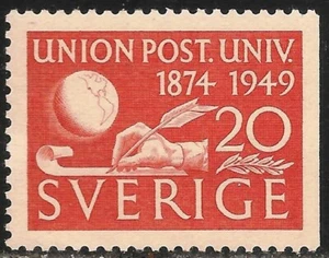 Sweden #415 (A95) VF MNH - 1949 20o Symbols of Universal Postal Union - Picture 1 of 1