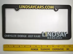 DEALER License Plate Frame LINDSAY CHRYSLER Alexandria VA 14P1 - Picture 1 of 1