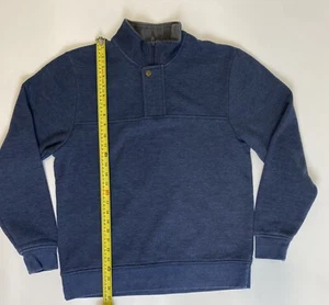 Orvis Sweatshirt Men's Med Blue Quarter Zip Mock Neck Outdoor  0079 - Picture 1 of 5