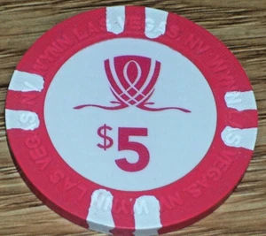 $5 1a edizione chip di gioco dal casinò wynn, las vegas - Foto 1 di 2