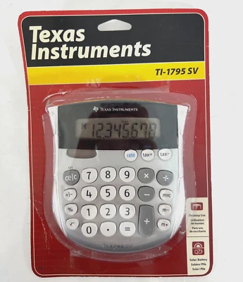 Texas Instruments TI-1795SV Minidesk Calculator 8-Digit LCD TI1795SV | NEW - Image 1 of 4